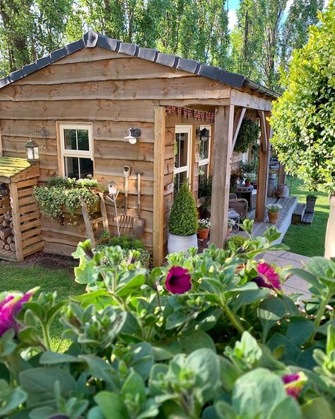 It’s been a while since I did ‘flowers in the sink’ 😆..... I’ve had a productive day ✅✅✅✅so far but still not got to the end of my list ! I… Garden Cabins, Shed Decor, Summer House Garden, Greenhouse Shed, Shed To Tiny House, Backyard Sheds, Shed Homes, She Sheds, Tiny House Cabin