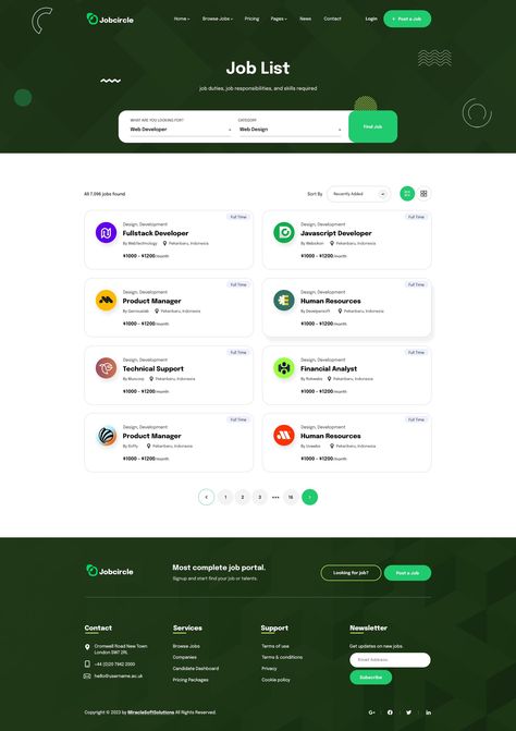 Job Circle - Job Portal Template Job Portal Website Design, Job Portal Website, Find Job, Desain Ui, Job Website, Psd Designs, Job Portal, Website Themes, User Interface Design