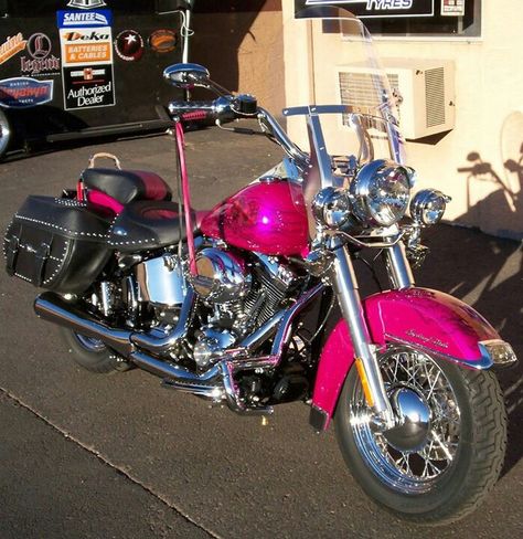 pink harley davidson Pink And Black Motorcycle, Motocykle Harley Davidson, Pink Harley Davidson, Haley Davidson, Motorcycle Harley Davidson, Pink Motorcycle, Moto Logo, Harley Davidson Clothing, Pink Bike