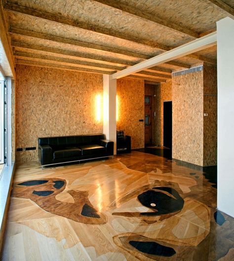 Osb Furniture, Osb Plywood, Osb Board, Oriented Strand Board, Tropical House Design, Plywood Interior, Industrial Office Design, Cafe Bakery, Arch Interior