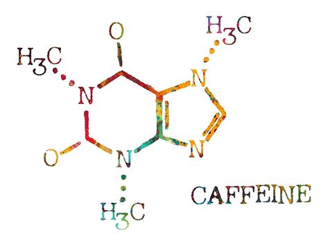 Caffeine Molecule Art, Caffeine Molecule Tattoo, Caffeine Tattoo, Biology Jewelry, Science Aesthetic, Chemistry Art, Molecule Tattoo, Caffeine Molecule, Work Nails