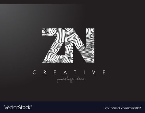 Zn Logo, N Letter Logo, Lines Texture, N Letter, Logo Idea, Pahlawan Marvel, Line Texture, Texture Vector, Name Logo