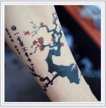 decorative temporary Tattoo , #faketattoo Japanese apricot flower Japanese Apricot Flower, Japanese Apricot, Long Lasting Temporary Tattoos, Tattoo Japanese, Tattoo Temporary, Branch Tattoo, Tattoo Collection, Hair Tattoos, Great Tattoos