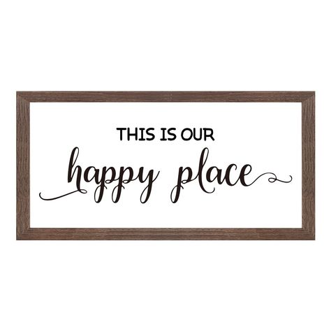 PRICES MAY VARY. 【Unique Design】: These wooden signs are decorated with the "This Is Our Happy Place" words depicted in special fonts. The simple and generous design adds to the artistic flavor. 【High-quality material】: Our products are made of high-quality solid wood, acrylic, canvas painting core, and thick backboard. The wooden frame is sturdy, the canvas is durable, and the acrylic partition also plays a very good protective role. It can be used in many occasions for a long time. 【Package & Acrylic Partition, Our Happy Place, Wood Acrylic, Art Sign, Acrylic Canvas, Sign Art, Happy Place, Wooden Signs, Happy Places