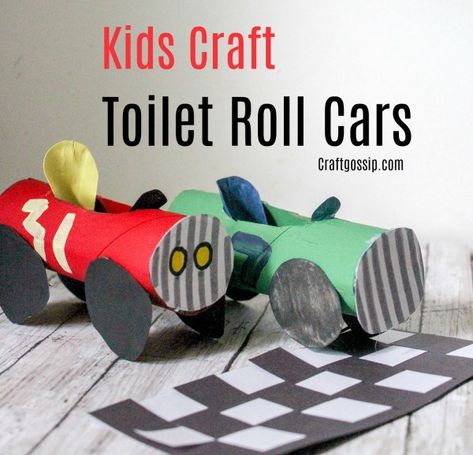 Toilet Paper Roll – Cars Activity Car Craft For Kids, Rolling Car, Car Activities, Arts And Crafts For Adults, Car Craft, Arts And Crafts House, Toilet Paper Roll Crafts, Paper Roll Crafts, Crafts For Boys