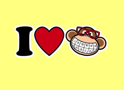 Original Bobby Jack - I (Heart) (Nerds) - on Yellow Background I Heart Nerds Pfp, Bobby Jack Wallpaper, Bobby Jack Monkey, I Heart Nerds, I Love Nerds, Bobby Jack, 2010s Nostalgia, Monkey Wallpaper, Cartoon Monkey