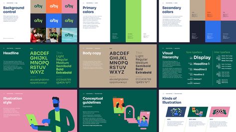 Olby - Branding on Behance Brand Book Examples, Brand Guidelines Book, Brand Guidelines Design, Graphic Design Cv, Book Layouts, Brand Identity Guidelines, Presentation Slides Design, Brand Guidelines Template, Presentation Deck