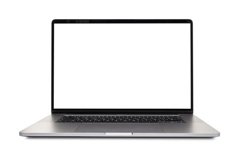 Photo modern laptop with blank white scr... | Premium Photo #Freepik #photo #monitor #white-laptop #computer-screen #desktop White Background Laptop, Laptop Template, Blank White Screen, White Laptop, White Screen, Laptop Screen, Gaming Wallpapers, Blank White, Computer Screen