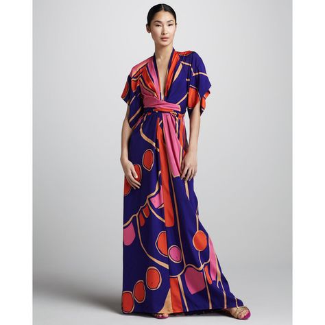 Women's Issa London Deep-V Silk Kimono Maxi Dress Issa London Dress, Issa Dresses, Best Designer Dresses, Kimono Maxi Dress, Deep V Dress, Maxi Dress Pattern, Fashion Designs, Silk Kimono, Capped Sleeve Dress