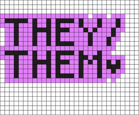 Tiny Fuse Bead Patterns, Kandi Patterns Perler, Pride Pixel Art Grid, Lgbtq Perler Bead Patterns, Pride Perler Bead Patterns, Pride Perler Beads, Kandi Patterns Templates, Pronoun Badges, Pride Kandi