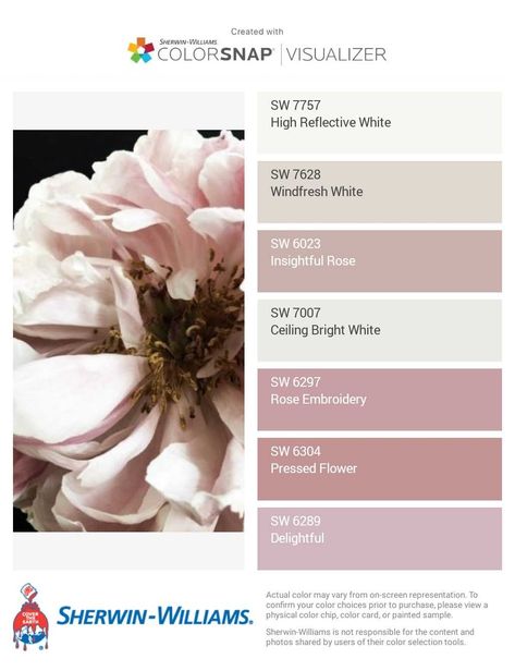 Mauve Pink Sherwin Williams, Sherwin Williams Dusty Rose Colors, Rose Embroidery Sherwin Williams, Sherwin Williams Rose Brocade, Sherwin Williams Rose Embroidery, Sherwin Williams Apple Blossom, Sw Rose Colored, Sherwin Williams Neutral Pink, Dusty Pink Sherwin Williams