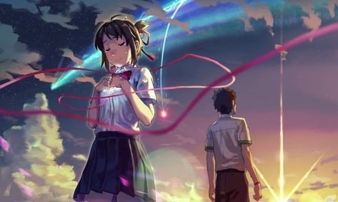 Your Name 2016, Kimi No Na Wa Wallpaper, Makoto Shinkai Movies, Your Name Wallpaper, The Garden Of Words, Your Name Anime, Film Anime, Name Wallpaper, Nagano