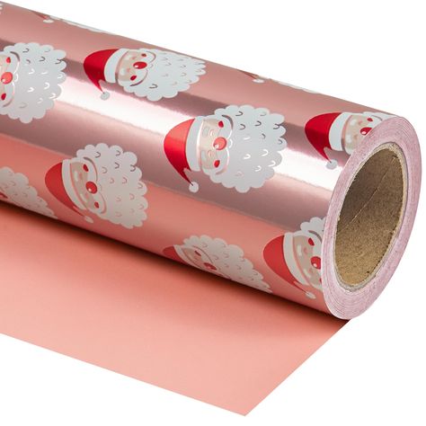 PRICES MAY VARY. PERFECT SIZE: Each roll measures 17 inches wide by 33 feet long. REVERSIBLE: Santa Claus printed on one side, solid rose gold printed on the reverse. Two different designs make unique and varied gift presentations easy. PREMIUM QUALITY: Created with high-quality paper materials, thick and not easily tear or rip. Item came with shrink film to prevent wrapping paper from scratches and reduce dust. USE ALL WINTER: Perfect for Christmas, Holiday, Party. It is also great for decorati Rose Gold Print, Mini Rolls, Party Celebration, Christmas Wrapping Paper, Metallic Foil, Christmas Wrapping, Christmas Wishes, Celebration Party, Gift Wrapping Supplies