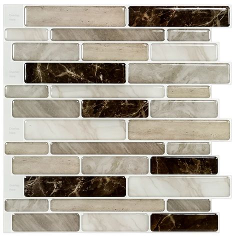 Art3d 11" x 12" Gel Peel & Stick Mosaic Tile & Reviews | Wayfair Self Adhesive Backsplash, Adhesive Backsplash, Stick Tile Backsplash, Stick Backsplash, Peel N Stick Backsplash, Bathroom Backsplash, Peel And Stick Tile, Adhesive Tiles, Marble Tile