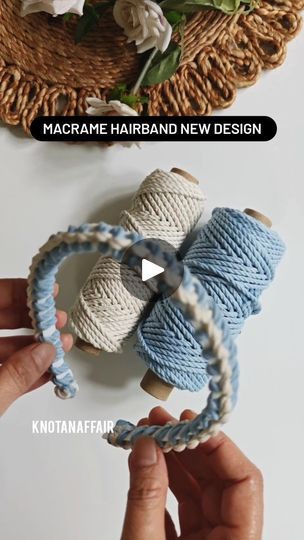 Macrame Hair Accessories Tutorials, Hairbands Diy, Macrame Hairband, Macrame Hair Accessories, Hairband Tutorial, Hairband Handmade, Macrame Accessories, Hair Accessories Boho, Boho Hair