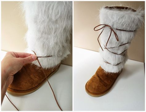 EAT+SLEEP+MAKE is a DIY blog that shares ideas to inspire creativity, whether it's with crafts, recipes, home decoration or free downloads! Sew Costume, Viking Halloween Costume, Fur Boot Covers, Cuffs Diy, Sewing Rabbit, Rabbit Halloween, Fantasy Inspo, Viking Cosplay, Fur Costume