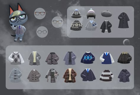 Shino Acnh Lookbook, Acnh Gift Guide, Acnh Raymond, Villager Clothes, Ac Villager, Acnh Villagers, Animal Crossing Guide, Animal Crossing Qr Codes Clothes, Acnh Codes