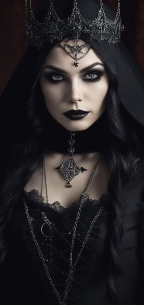 Chica Heavy Metal, Ancient Vampire, Gothic Culture, Gothic Photography, Witch Pictures, Goth Glam, Dark Queen, Witch Makeup, Gothic Fantasy Art