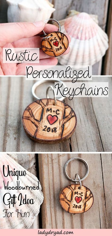 Keychains For Him, Diy Storage Rack, Personalized Gifts For Him, Personalized Keychains, Keychain Ideas, Handmade Keychains, Wood Burning Crafts, Keychain Handmade, Personalised Gifts For Him