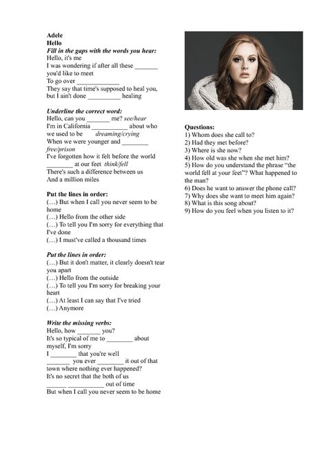 Click to close or click and drag to move Fill In The Blank Songs Lyrics, Song Lyrics Worksheet, Westlife Lyrics, Esl Listening Activities, Eng Learning, Song Worksheet, Listening Worksheet, Teaching Esl Students, Good Lyrics