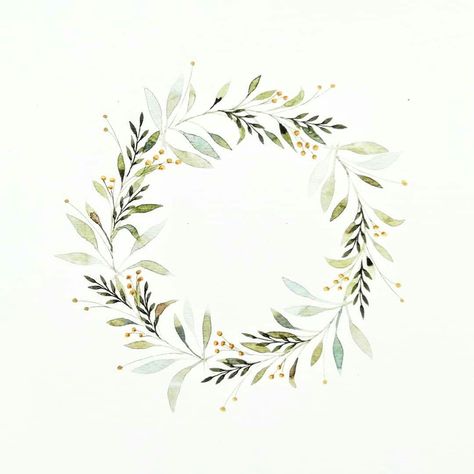 Trees In The Forest, 달력 디자인, Wreath Illustration, Wreath Drawing, Watercolor Wreath, Delicate Watercolor, 카드 디자인, בר מצווה, Watercolor Christmas Cards