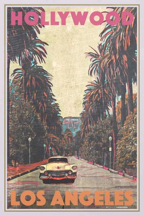 Best-Sellers Art Prints by My Retro Poster – MyRetroposter Apartment Prints, Los Angeles Poster, 90s Stuff, Hollywood Poster, Retro Art Prints, Poster Vintage Retro, Hollywood Vintage, Collage Mural, Vintage Poster Design