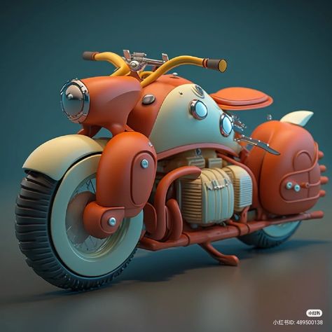 Cartoon Motorcycle, Concept Motorcycles, Retro Bike, 4 By 4, Toyota 4, Trending Pins, Concept Car Design, Art Gallery Wallpaper, Sepeda Motor