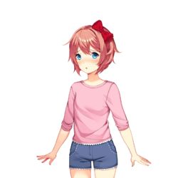 Sayori (DDLC)/Sprites | Doki Doki Literature Club Wiki | Fandom Ddlc Sprites, Sayori Doki Doki, Ddlc Sayori, Sayori Ddlc, Happy Hour Outfit, Oki Doki, Just Monika, Outfit Png, Doki Doki Literature Club