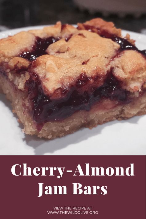 Jam Filled Cookies, Almond Bar, Jam Bars, Easy Jam, Cherry Preserves, Grape Jam, Almond Bars, Cherry Cookies, Cherry Jam