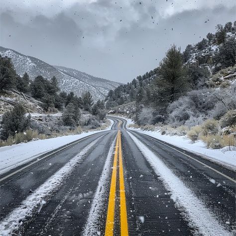 "Snowy Mountain Road: A #winding #mountain road slick with snow snakes its way between the snow-dusted hills. #snow #winter #travel #aiart #aiphoto #stockcake ⬇️ Download and 📝 Prompt 👉 https://stockcake.com/i/snowy-mountain-road_615196_790743" Twilight Stars, Monochrome Palette, Snowy Mountain, Mountain Road, Snow Mountain, Funny Illustration, Snowy Mountains, Snow Winter, Winter Travel