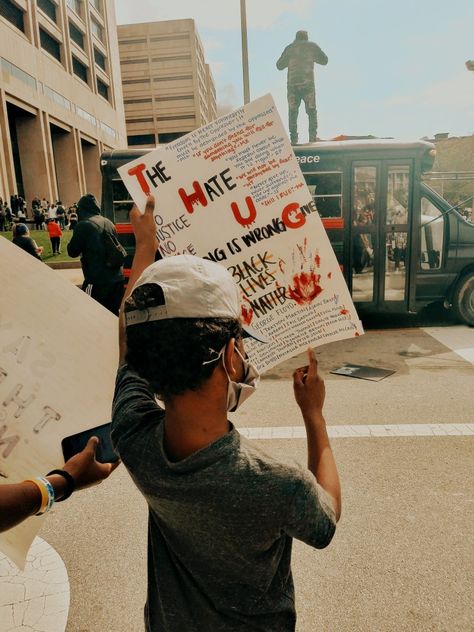 BLM, protest, poster, The Hate U Give, aesthetic, aesthetic picture, photography, Cleveland, Black Live Matter Blm Protest, Talk A Lot, Say Anything, Black Lives, Collage, Pins, Quick Saves