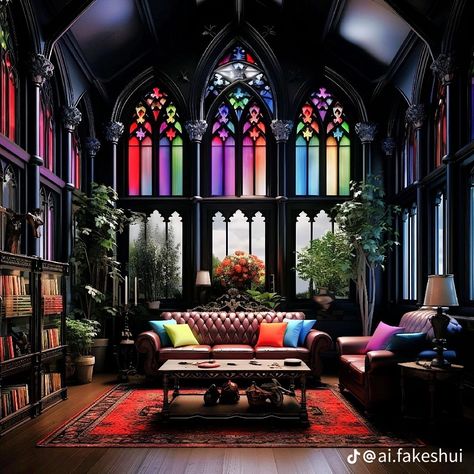 Rainbow Goth, Whimsy Goth Bedroom, Room Bedroom Ideas, Goth Room, Goth Houses, Goth Bedroom, Makeover Bedroom, Whimsy Goth, Fantasy Decor