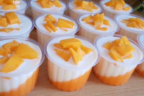 Puding Mangga, Easy Cake Decorating, Dessert Cups, Easy Cake, Mini Cheesecake, Appetizer Recipes, Jelly, Cake Decorating, Cheesecake