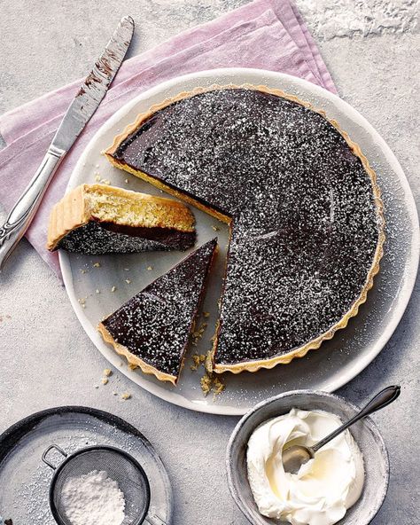 Chocolate, orange and frangipane tart recipe | delicious. magazine Dessert Oreo, Frangipane Tart, Sweet Pies, Delicious Magazine, Sweet Pie, Pie Tart, Köstliche Desserts, Pies And Tarts, Chocolate Orange