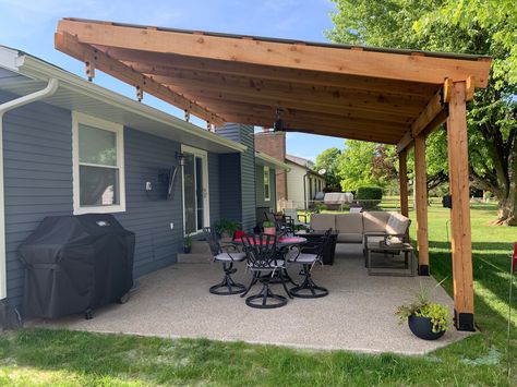 Roof Riser, Backyard Covered Patios, Patio Remodel, Covered Patio Design, Roof Extension, Porch Roof, Patio Roof, Outdoor Pergola, Backyard Makeover