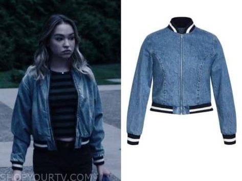 Cruel Summer: Season 2 Episode 4 Megan's Denim Bomber Jacket Cruel Summer, Summer Season, Fashion Looks, Bomber Jacket, Tv, Clothes