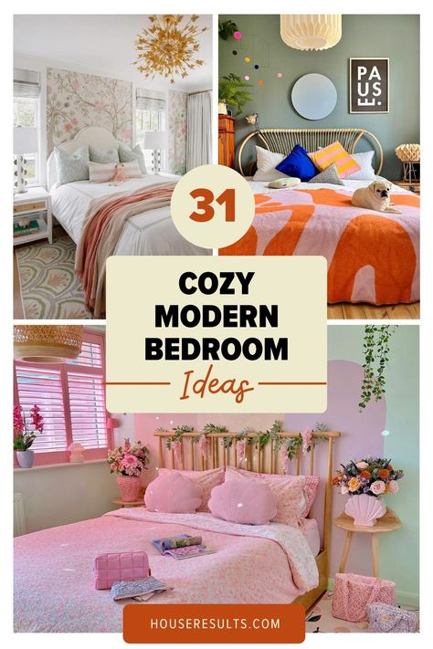 Cozy Modern Bedroom Decor ideas you'll love. Cozy Bedroom Color Palette, Bright Cozy Bedroom Ideas, Bedroom Mood Lighting Cozy, Cozy Dim Light Bedroom, Affordable Bedroom Decor, Winter Cozy Bedroom Fairy Lights, Autumn Bedroom Decor, Contemporary Modern Bedroom, Cozy Rustic Bedroom Bed Bath & Beyond