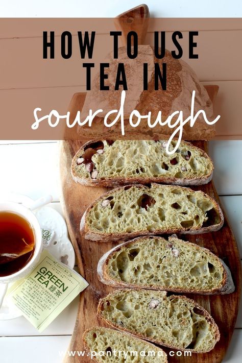 How to use tea in sourdough bread to add diverse flavor and aromatic notes. Using teas such as chai spice or Earl Gray can be beneficial. Chai Sourdough Bread, Sourdough Flavored Bread, Flavored Sourdough Bread, Sourdough Inclusions, Dough Starter, Bread Sourdough, Discard Recipes, Tea Bread, Homemade Sourdough Bread