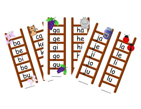 blend ladders for preschoolers Blending Boards Phonics, Letter Blends Chart, Abeka Blend Ladders Free Printable, Cvc Word Ladders Free, Abcd Letters, Word Ladders Free, Reading Skills Step Ladder, Two Letter Words, Word Ladders