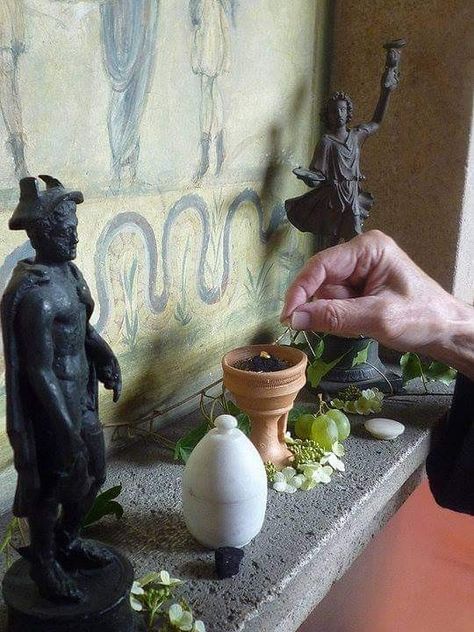 Roman Paganism, Venus Altar, Ancient Altar, Pagan Alter, Roman Culture, Witch Props, Lunar Witch, Witch Spirituality, Roman Gods