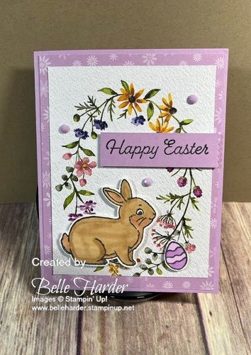 Stampin Up Easter Cards 2023, Easter Bunny Punch, Stampin Up Easter Bunny, Bunny Punch, Kids Easter Cards, Stampin Up Easter Cards, Easter Bunny Cards, Dainty Delight, Dainty Designs