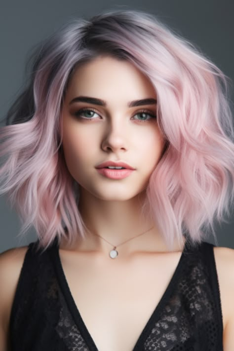 Faded pink with silver undertones gives an ethereal look. The subtle pink and silver combine for a soft, romantic appearance that works great on all hair types. Click here to check out more trending pink hair color ideas for 2023. Morena Skin Hair Color, Styles For Black Women Braids, Pink Grey Hair, Hair Color Ideas For 2023, Braids In The Front Natural Hair, Hair Color For Morena Skin, Dark Strawberry Blonde Hair, Pale Pink Hair, Hair Color 2024