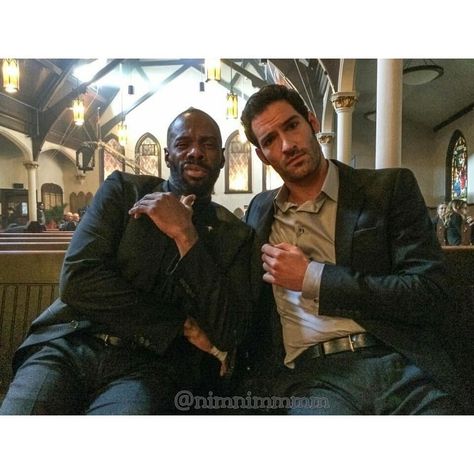 Tom Ellis and  Colman Domingo Aimee Garcia, Tom Ellis Lucifer, Lauren German, Dan Stevens, Lucifer Morningstar, Tom Ellis, Popular Shows, Morning Star, Comic Character