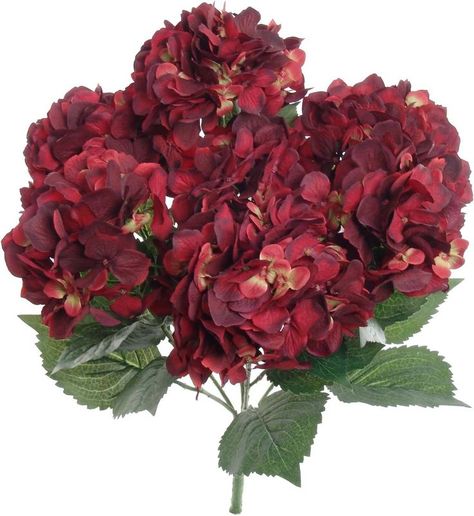 Elevate your decor with 2-Pack of Burgundy Hydrangea Silk Flowers. Perfect for indoor/outdoor, weddings, and centerpieces. Plant Wedding Centerpieces, Burgundy Hydrangea, Plant Wedding, Hydrangea Centerpiece, Hydrangea Bush, Gothic Garden, Planting Hydrangeas, Artificial Hydrangeas, Outdoor Plant