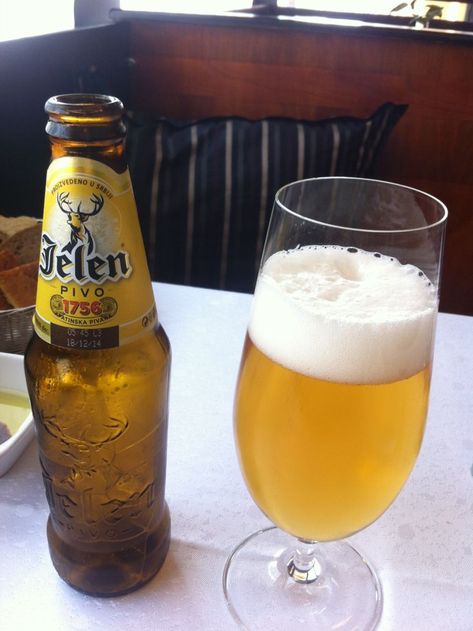 Jelen pivo is a pale lager produced by the Apatin Brewery from Serbia that belongs to American-Canadian concern Molson Coors. Pale Lager, Serbia, Beer Glasses, Beer, Tableware