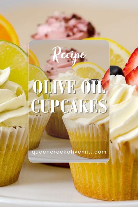 Introducing our Family Olive Oil Cupcake recipe, renowned locally and beyond! Experiment with our Meyer Lemon Olive Oil for a citrusy twist, or opt for the timeless sweetness of classic Vanilla Bean Olive Oil. Olive Oil Cupcakes, Healthy Cupcake Recipes, Healthy Cupcakes, Fresh Dishes, Valencia Orange, Lemon Olive Oil, Cupcake In A Cup, Cupcake Recipe, Meyer Lemon