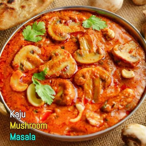 @vismaifoodies shared a video on Instagram: “Kaju Mushroom Masala 😋 @teja.paruchuri For detailed recipe visit the link in bio 🙂 #kajumushroommasala #mushroommasala #mushroomrecipes…” • Jun 17, 2021 at 10:25am UTC Kadai Mushroom, Kaju Curry, Mushroom Recipes Indian, Mushroom Masala Recipe, Mushroom Masala, Indian Vegetarian Dishes, Spicy Mushroom, Mushroom Curry, Spicy Cashews