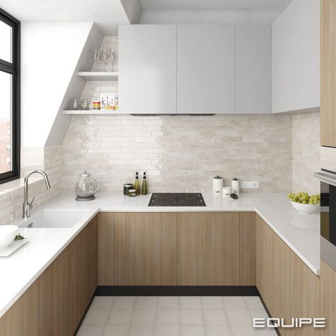 Beige Tile Kitchen, Cream Kitchen Tiles, Creative Tile, Beige Tile, Porcelain Wall Tile, Kitchen Splashback, The Tile Shop, Kitchen Tiles Backsplash, Style Tile