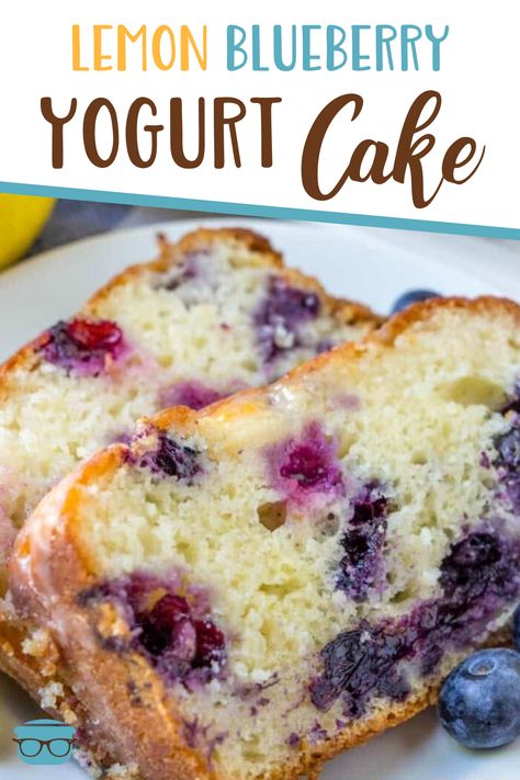 Blueberry Yogurt Cake, Lemon Blueberry Loaf, Lemon Yogurt Cake, Yogurt Bread, Blueberry Yogurt, Lemon Blueberry Bread, Cake Video, Lemon Yogurt, Blueberry Lemon Cake