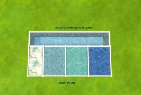 Mod The Sims: Water Unbound I Pool Water Terrain Paints by Snowhaze Mod Pool, Pool Paint, Sims 4 Studio, Pelo Sims, Pool Colors, Tropical Pool, Swimming Pool Water, Modern Pools, Sims 4 Downloads